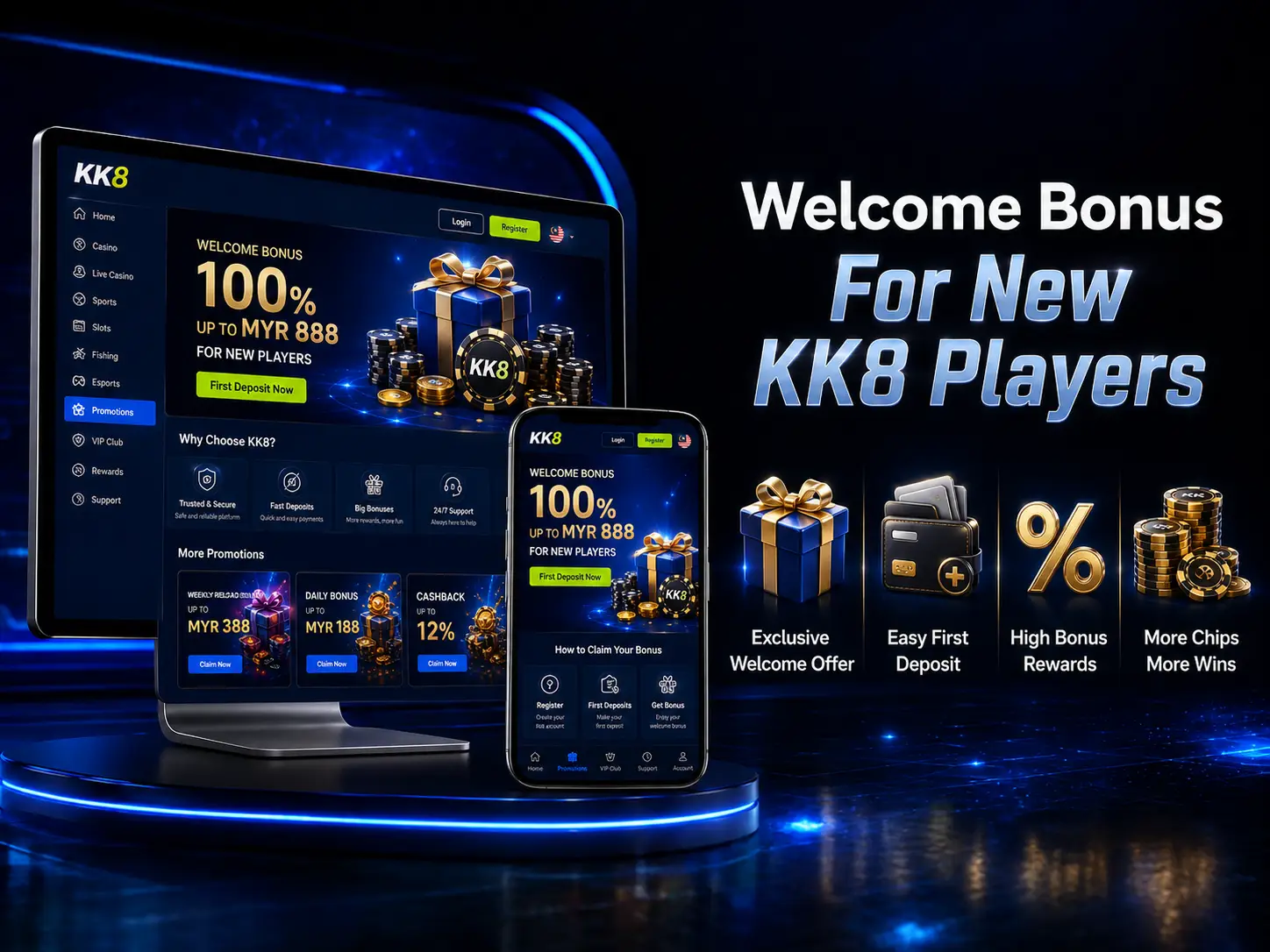 KK8 Welcome Bonus For New Players
