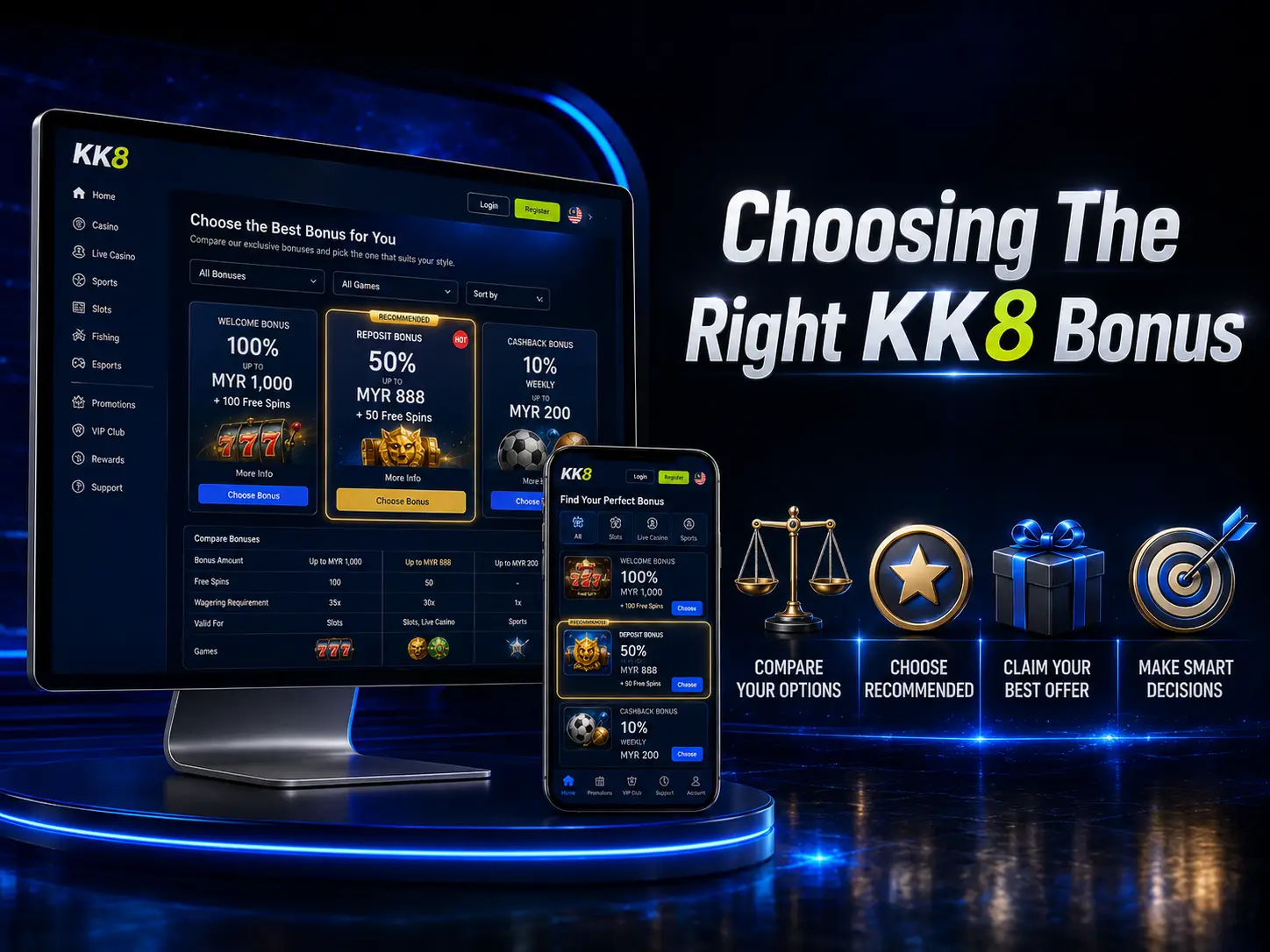 How To Choose The Right KK8 Bonus