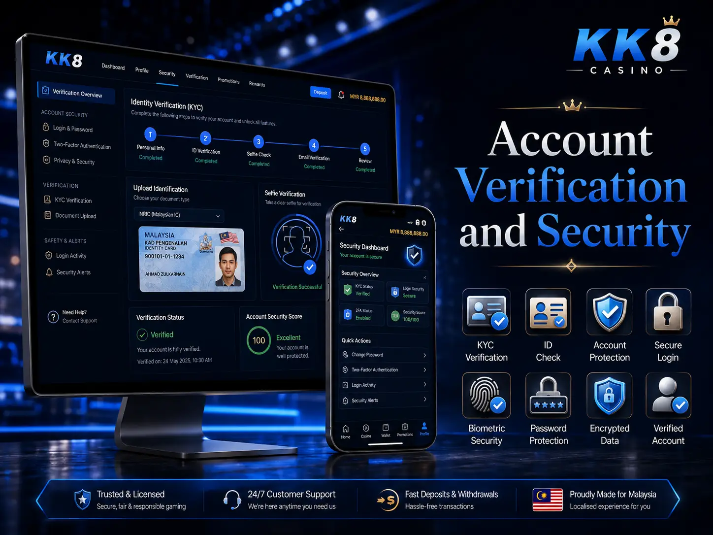 KK8 Account Verification and Security