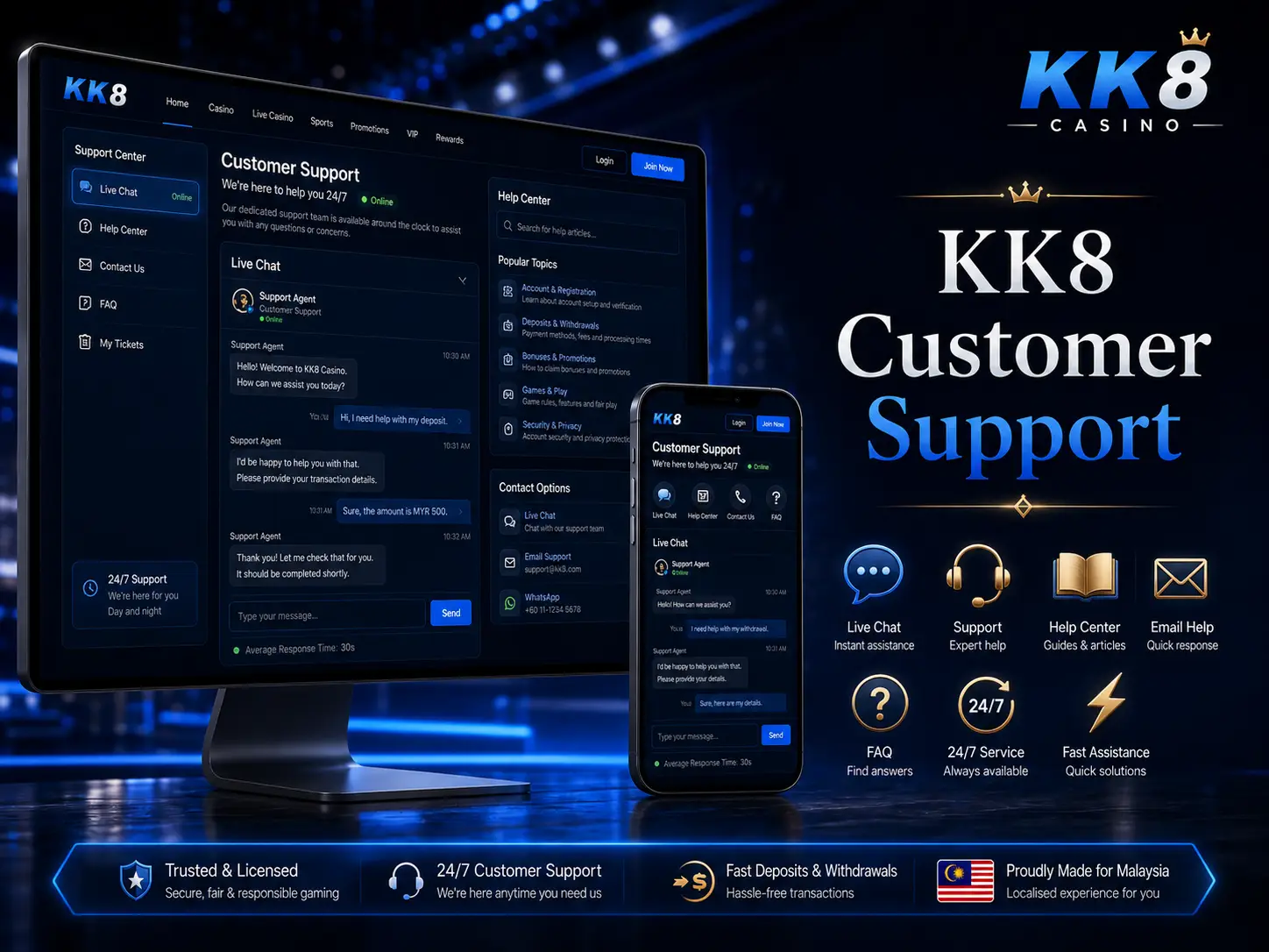 KK8 Customer Support Options
