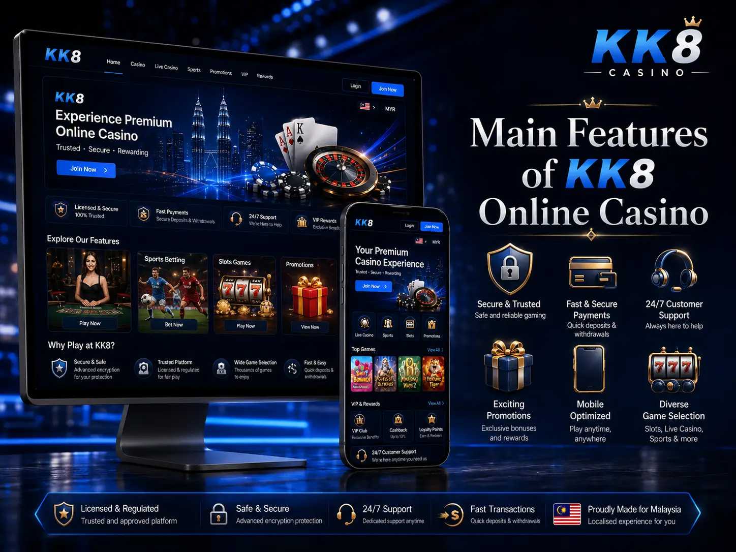 Key Features of KK8 Online Casino