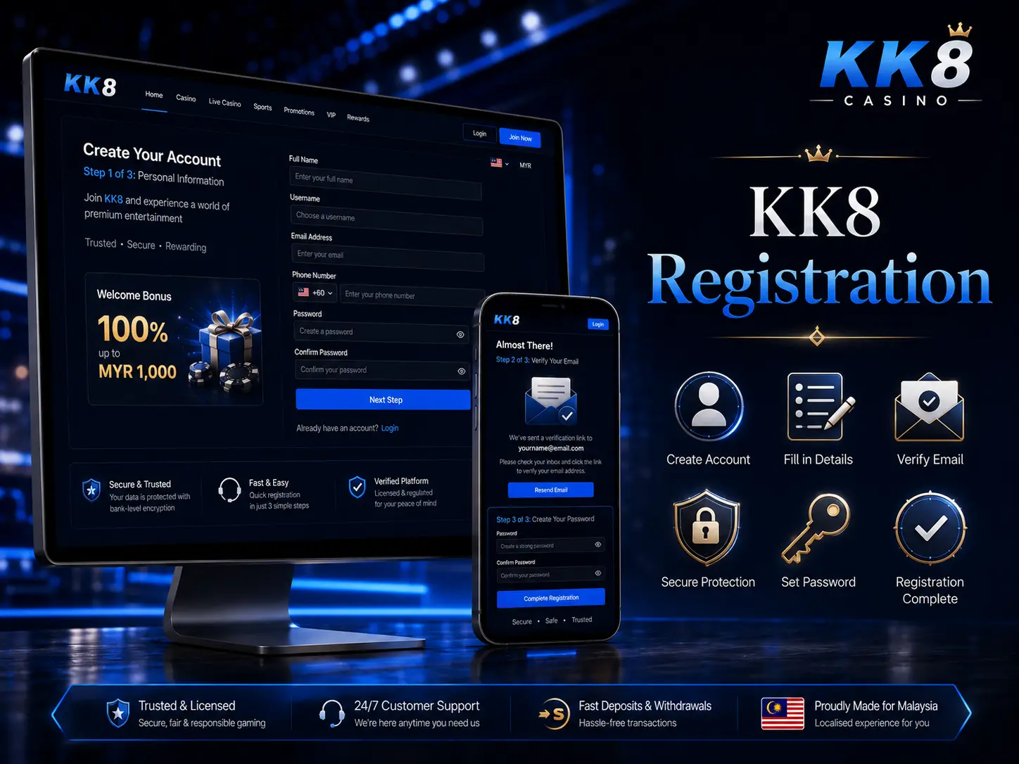 How to Register a KK8 Account