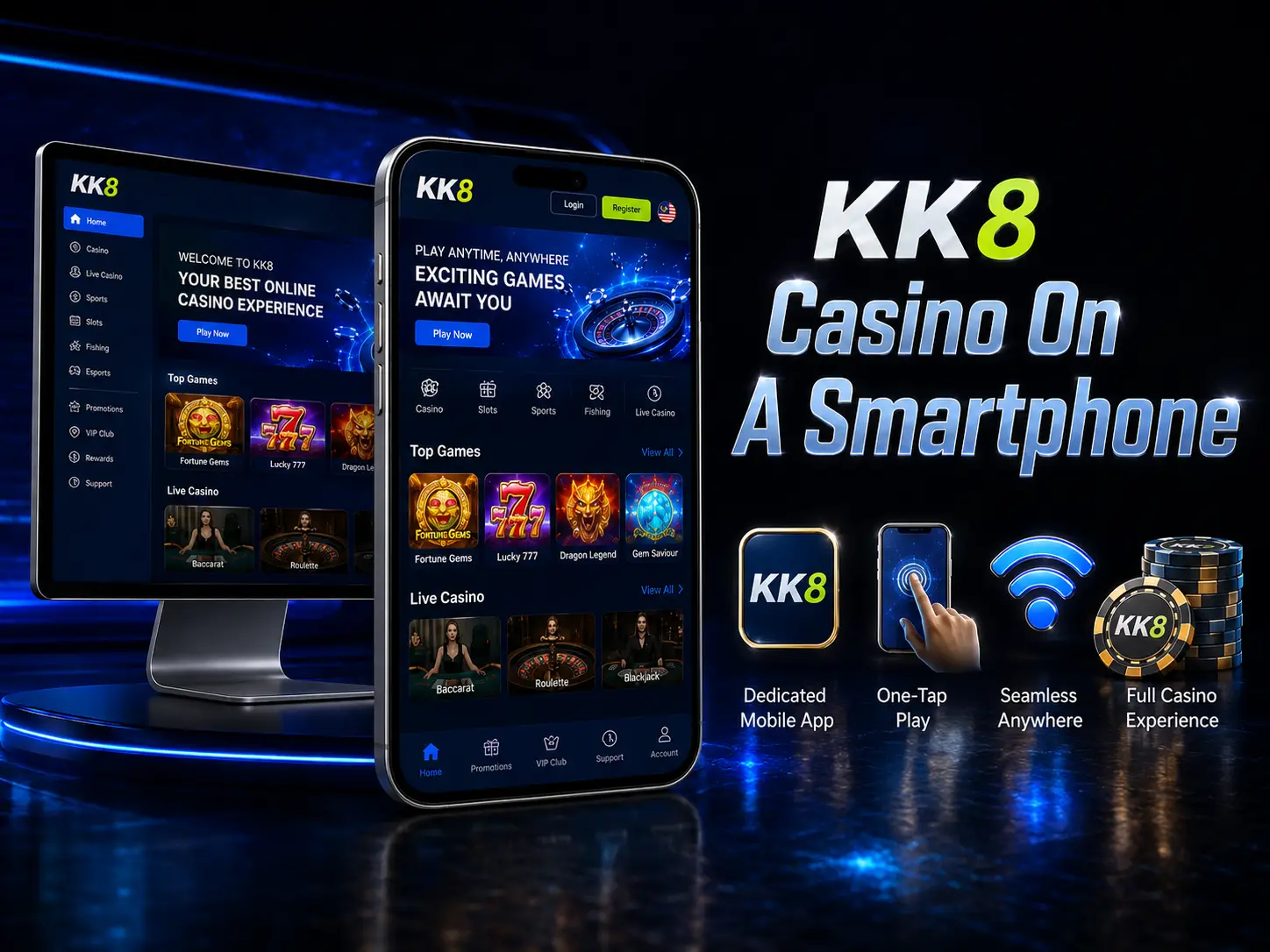KK8 Casino On Mobile